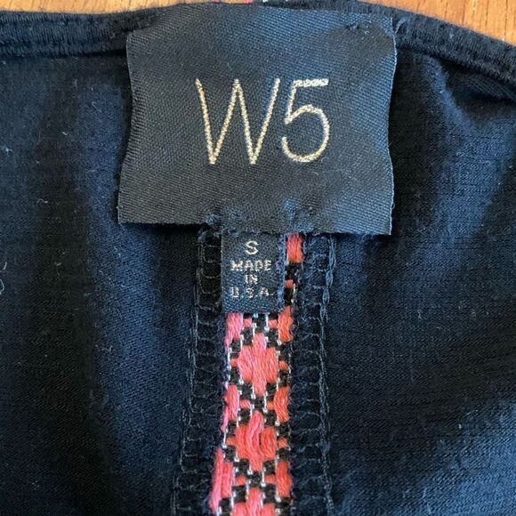 W5 Anthro Sleeveless Embroidery Edged Top. Flouncy, Boho Drape. Made in USA - Picture 8 of 10